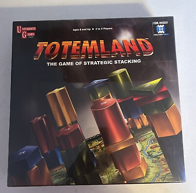 #ad 2008 University Games TOTEMLAND Board Game Wood Stacking Strategy SEALED New