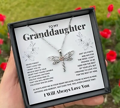 #ad To My Granddaughter Necklace Xmas Birthday Gift For Granddaughter From Grandpa