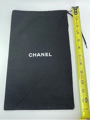 #ad Chanel Black Dust Bag Travel Case ProtectiveCover Clutch Storage 13”x8” Original
