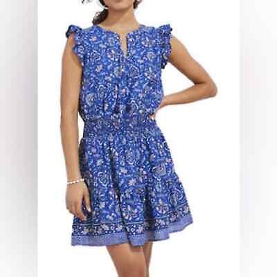 #ad VINEYARD VINESFloral Ruffle Sleeve Mini Dress Size Large
