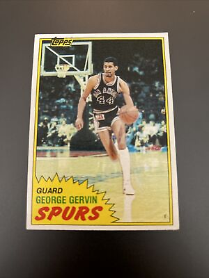 #ad 1981 82 Topps #37 George Gervin Basketball Card 5O