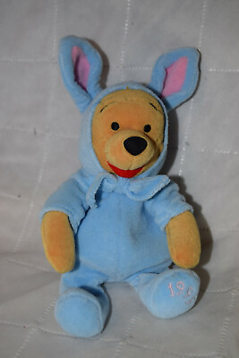 #ad 1999 Winnie the Pooh Plush Disney Easter Bunny Pooh Collectable 8in