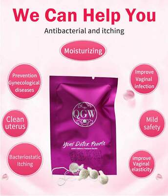#ad 5 10 20 50 Yoni Detox Pearls Tampons Herbal Natural Womb Vaginal Cleansing US