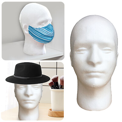 #ad Male Female Foam Mannequin Manikin Head Model Hat Wig Glasses Display Stand Tool
