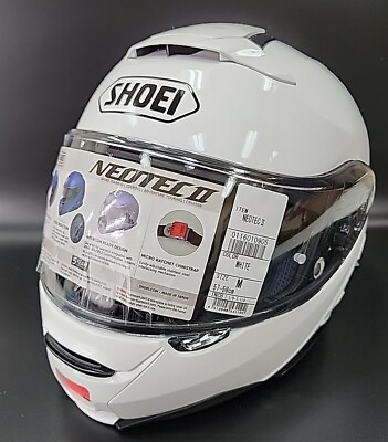 #ad NEW Shoei Neotec 2 Motorcycle Helmet White Medium 57 58cm