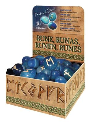 #ad Blue Quartz Runes Set Includes Bag 25 Futhark Runes amp; Instructions