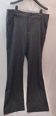 #ad RIDERS by Lee Womens Straight Leg Grey Trouser Pants Casual Size 14L Long
