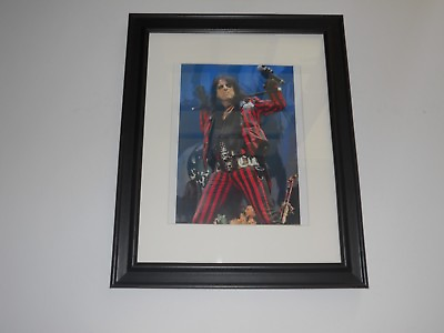 #ad Large Framed Alice Cooper on Stage 2014 Raise the Dead Tour Print 24quot; x 20quot;