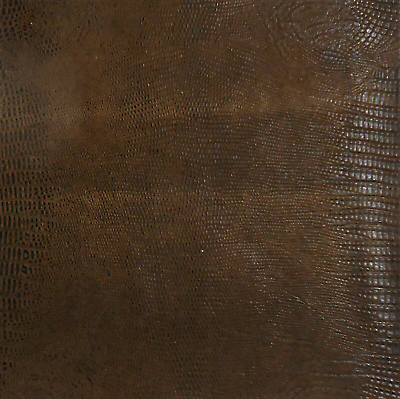 #ad Crocodile Chocolate Faux Leather Embossed Upholstery Vinyl Matte 55quot;Wide BTY