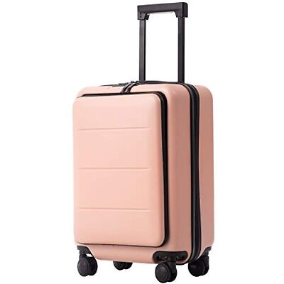#ad COOLIFE Luggage Suitcase Piece Set Carry On ABSPC Spinner Trolley with pocket C