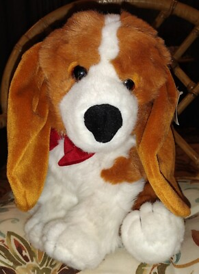 #ad Commonwealth Hound Dog Puppy Plush 12quot; Sitting Stuffed Vintage Toy Large Ears M