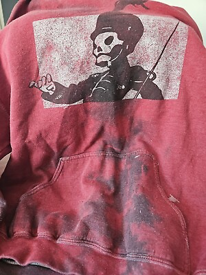 #ad My Chemical Romance The Black Parade Pullover Hoodie Red Black TieDye Sz XL C1