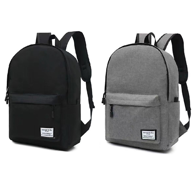 #ad Men Women Backpack Bookbag School Travel Laptop Rucksack Zipper Bag 15.6#x27;#x27;
