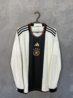 #ad Germany Long Sleeve Home football shirt Adidas Authentic Mens Size M