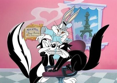 #ad Looney Tunes Bugs Bunny and Pepe Le Pew Cartoons 5x7 Photo Print
