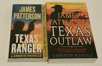#ad Texas Ranger and Texas Outlaw books by James Patterson Lot of 2 PB GOOD