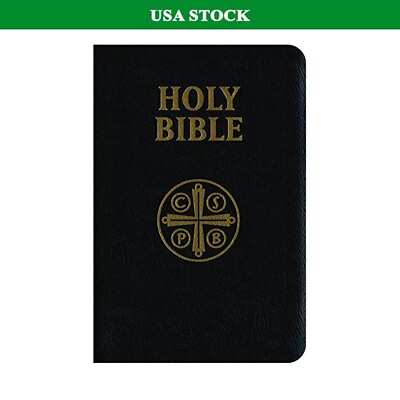 #ad The Holy Bible Douay Rheims Catholic Version : Standard Size Leather Black NEW