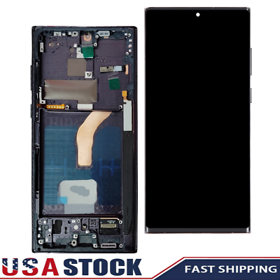 #ad Replace For Samsung Galaxy S22 Ultra 5G SM S908U OLED Display Touch Screen Frame