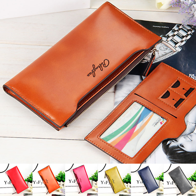 #ad Women Lady Leather Wallet Bifold ID Card Holder Long Clutch Billfold Purse Gifts