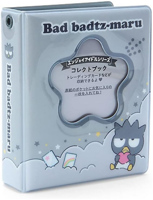 #ad JAPAN SANRIO Bad Badtz maru Gray Photo Album 40 mini Photos Card Storage Book