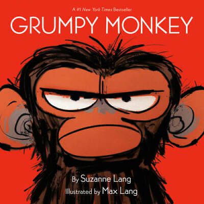 #ad Grumpy Monkey Hardcover By Lang Suzanne GOOD