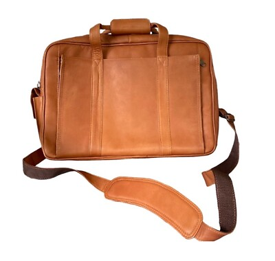 #ad Leather Brief Case Messenger And Or Computer Bag 16X12X4