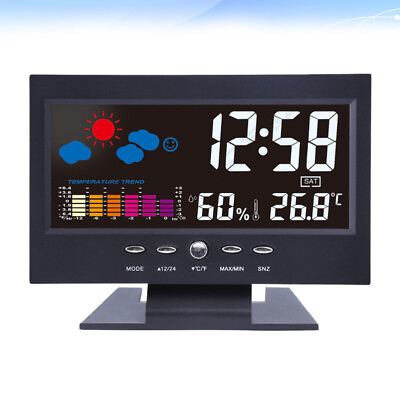 #ad LED Digital Alarm Clock with Temp amp; Calendar for Elderly amp; Office