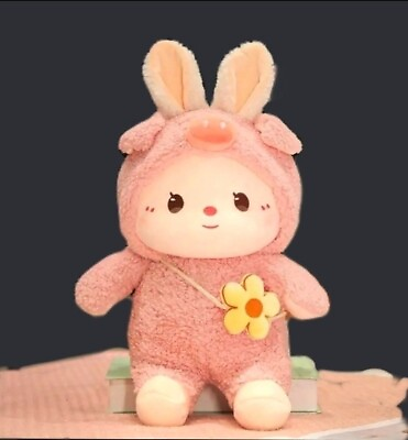 #ad New Cute Rabbit Plush in Pig Costume