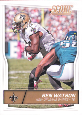 #ad 2016 Score #204 Ben Watson New Orleans Saints NFL Football Card NM MT