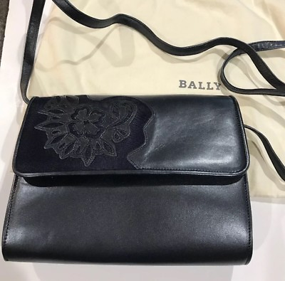 #ad BALLY 2Way Shoulder Clutch Bag Navy With Mesh Design. Used Once.