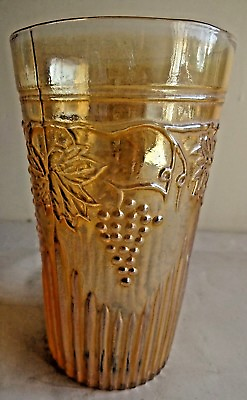 #ad Vintage Carnival Glass Tumblers Grapevine and Spikes Variant Jain India Work#62F