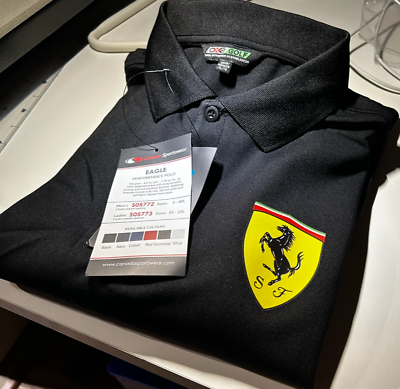 #ad Polo Ferrari Logo Performance Shirt for Men High Quality Polyester Perfect Gift