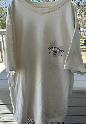 #ad 100% Cotton Mens Large T Shirt Relax Paradise BEACH BOCA ISLAND Wear FL Tee Surf
