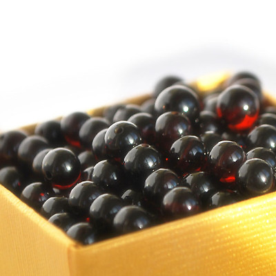 #ad Baltic amber loose 100pcs. cherry round beads