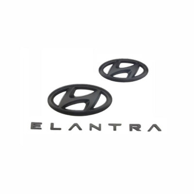 #ad For Hyundai Elantra 2021 2023 Black Front Rear Logo Emblem Badge Trim 9X