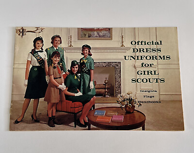 #ad Girl Scouts 1966 Official Dress Uniforms Girl Scouts Handbook 1966 Very Good WOW