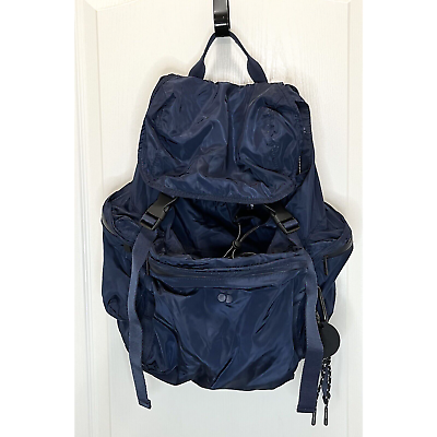 #ad Sweaty Betty Nylon Rucksack Backpack Navy Blue Minor Flaw Gym Bag Lightweight