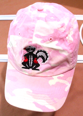 #ad Hat Port Authority Pink Camo Cap Skunk Logo Stinker Stores Adjustable