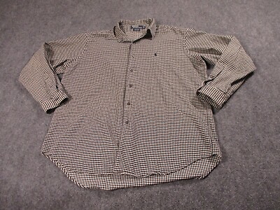 #ad Ralph Lauren Button Shirt Men#x27;s Large Gray Long Sleeve Marlow Flannel White