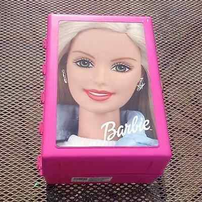 #ad 2000 Barbie Doll Trunk Carrying Case Mattel Pink Hard Plastic Toy Storage USA