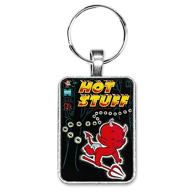 #ad Hot Stuff the Little Devil #68 Cover Key Ring or Necklace Classic Harvey Comics