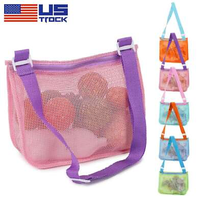 #ad Womens Mesh Beach Shoulder Handbag Kids Swimming Foldable Crossbody Bag Wallet