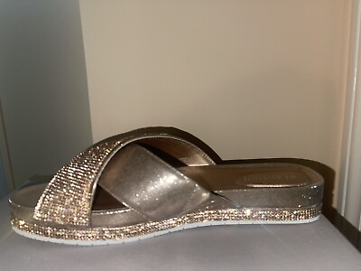 #ad Kenneth Cole Reaction Rose Gold Slippers In Sz 8