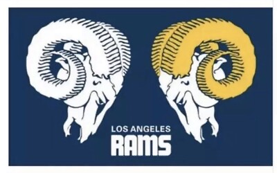 #ad Los Angeles Rams Retro Flag 3x5 Foot Blue New