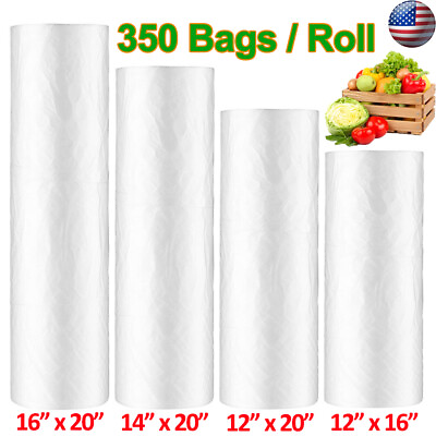 20 Rolls Plastic Produce Clear Bag On Roll Kitchen Food Fruit Storage Vegetable $21.53