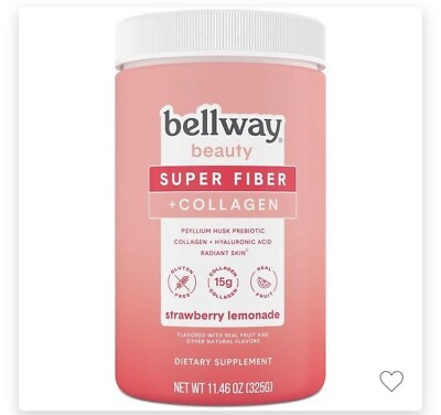 #ad Bellway Psyllium Husk Super Fiber Collagen Super Fiber Sugar Free 11.5 Oz