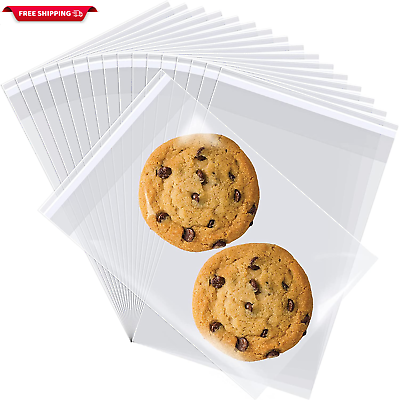 #ad 300 Pcs Cellophane Bags 4X6quot; 2.8 Mils Cookie Bags for Packaging Small Cellopha