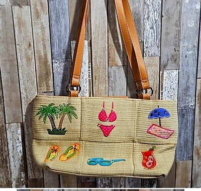 #ad Beautiful Cute Embroidery Summer Theme Beach handbag Tote