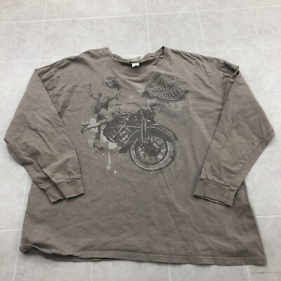 #ad Harley Davidson Gray Mile High Of Parker Colorado T Shirt Adult Size 2XL