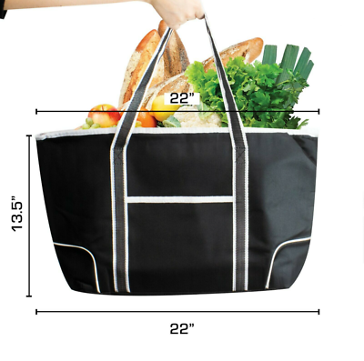 Insulated Grocery Reusable Bag Purse Cooler Food Zipper Tote for Women 2pcs $14.99